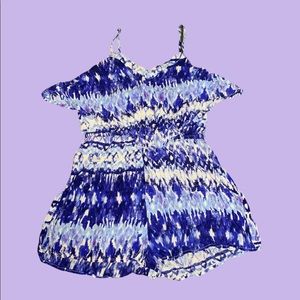 Cotton On small mixed blue patterned romper